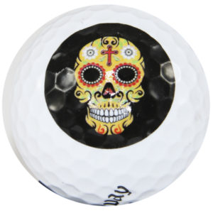 LM "Sugar Skull" Design Golf Ball 3er Sleeve
