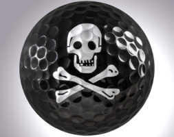 Happy Birthday Totenkopf – magnetischer Golfball (magball)