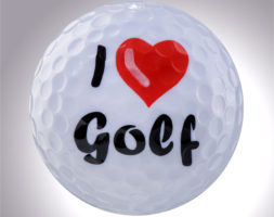 I Love Golf (weiss) – magnetischer Golfball (magball)